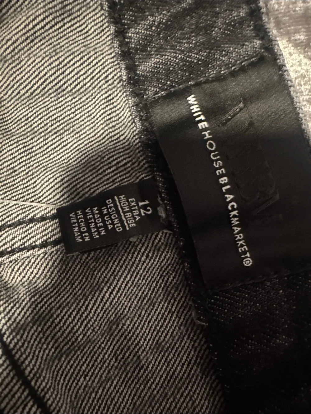 White House Black Market Black Pinstripe Corduroy Wide Leg Jeans